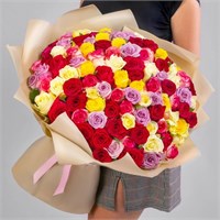 Роза Эквадор 50 см mix 11034