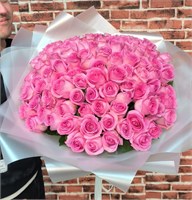 Букет из 101 розовой розы 11082