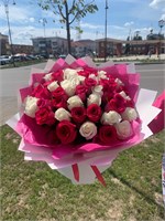 Малиновый закат 51 роза 11182