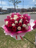 Малиновый закат 51 роза 11182
